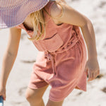 Classic Terry Drawstring Romper - Shell