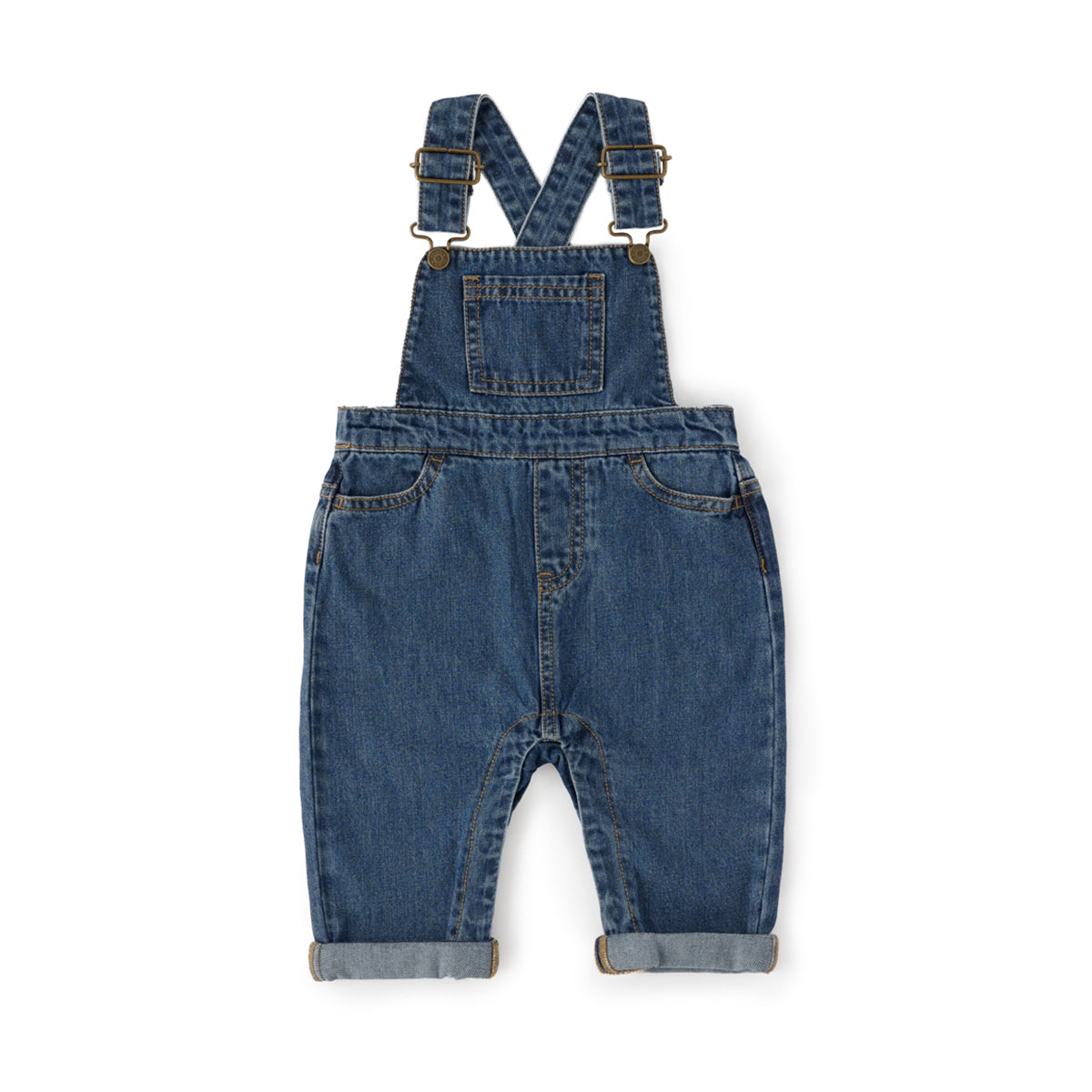 denim overall vintage wash in blues pattern