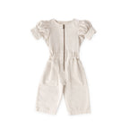 toddler vintage twill toddler puff sleeve jumpsuit natural in neutrals pattern