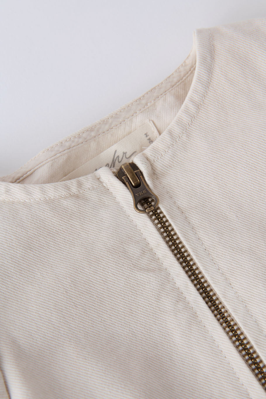 Vintage Twill Toddler Puff Sleeve Jumpsuit - Natural