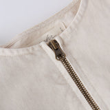 Vintage Twill Toddler Puff Sleeve Jumpsuit - Natural