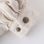 Vintage Twill Toddler Puff Sleeve Jumpsuit - Natural