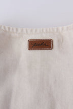 toddler vintage twill toddler puff sleeve jumpsuit natural