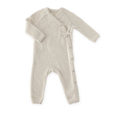 Pointelle Knit Kimono Romper - Natural
