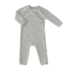 baby pointelle knit kimono romper soft sea