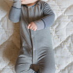 Sailor Stripe Raglan Romper - Ink