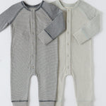 Sailor Stripe Raglan Romper - Ink