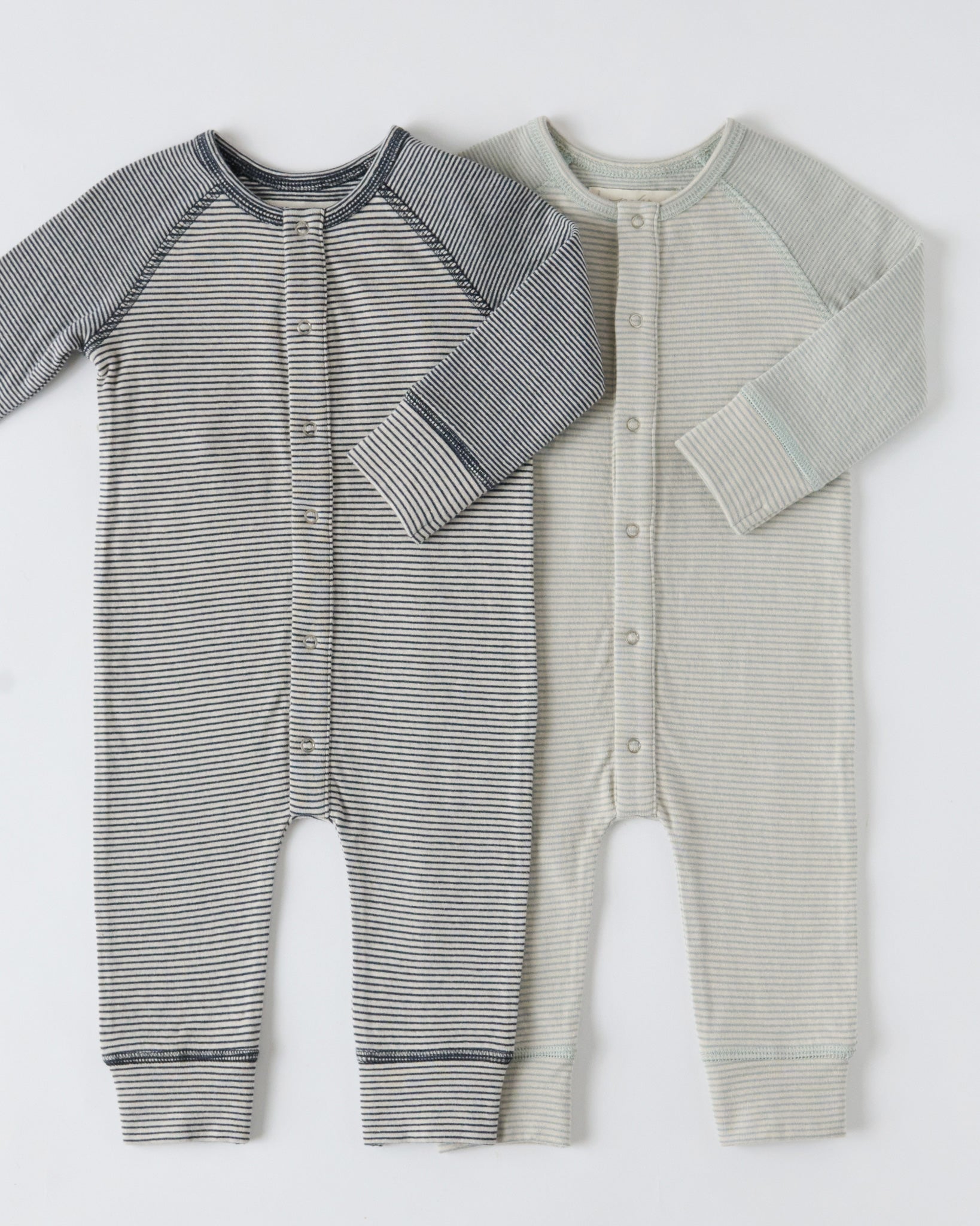 Sailor Stripe Raglan Romper - Ink