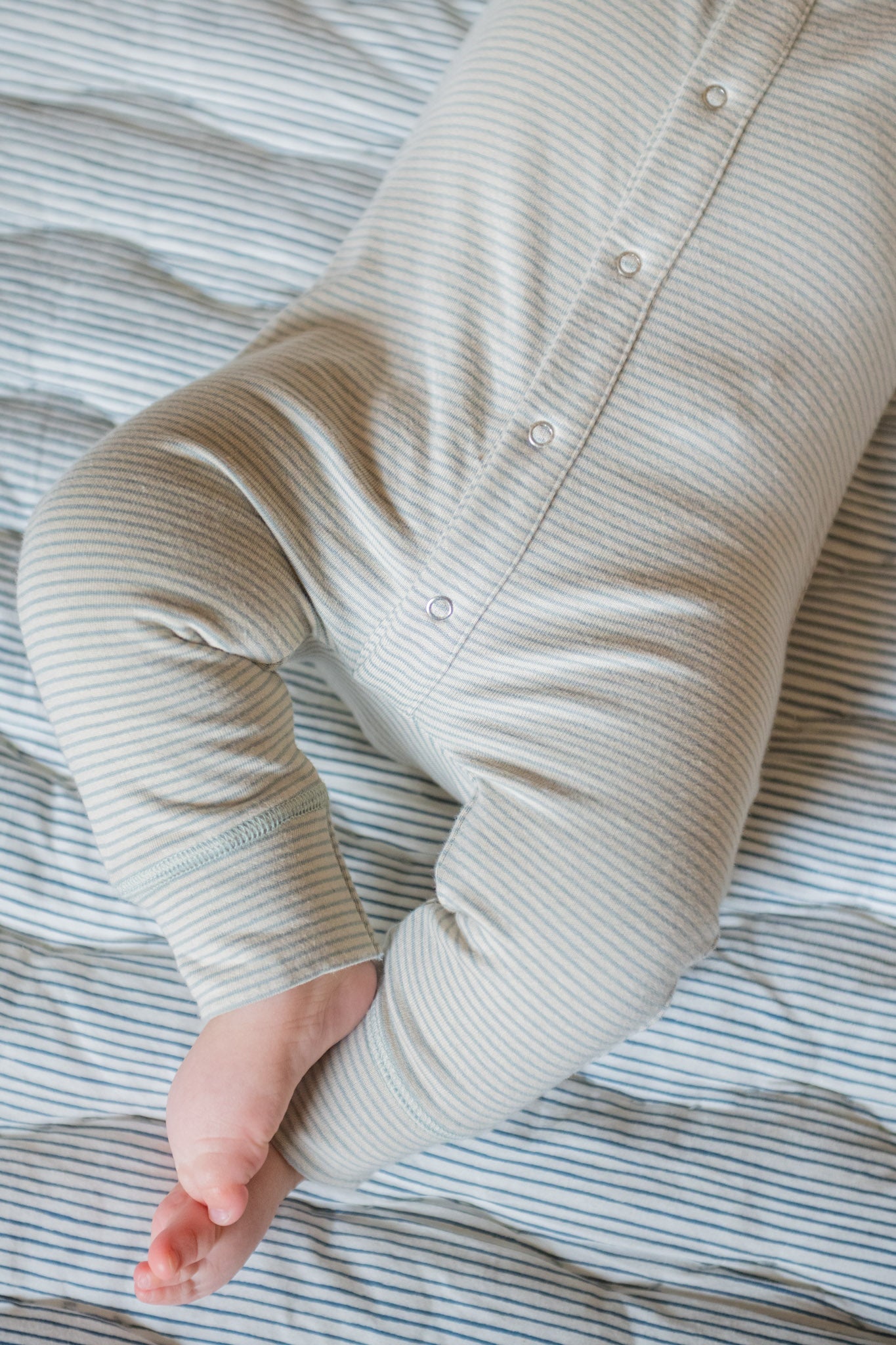 Sailor Stripe Raglan Romper - Sea