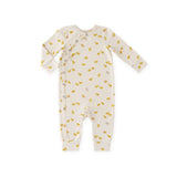 baby the littles kimono romper cheerful chick in yellows pattern