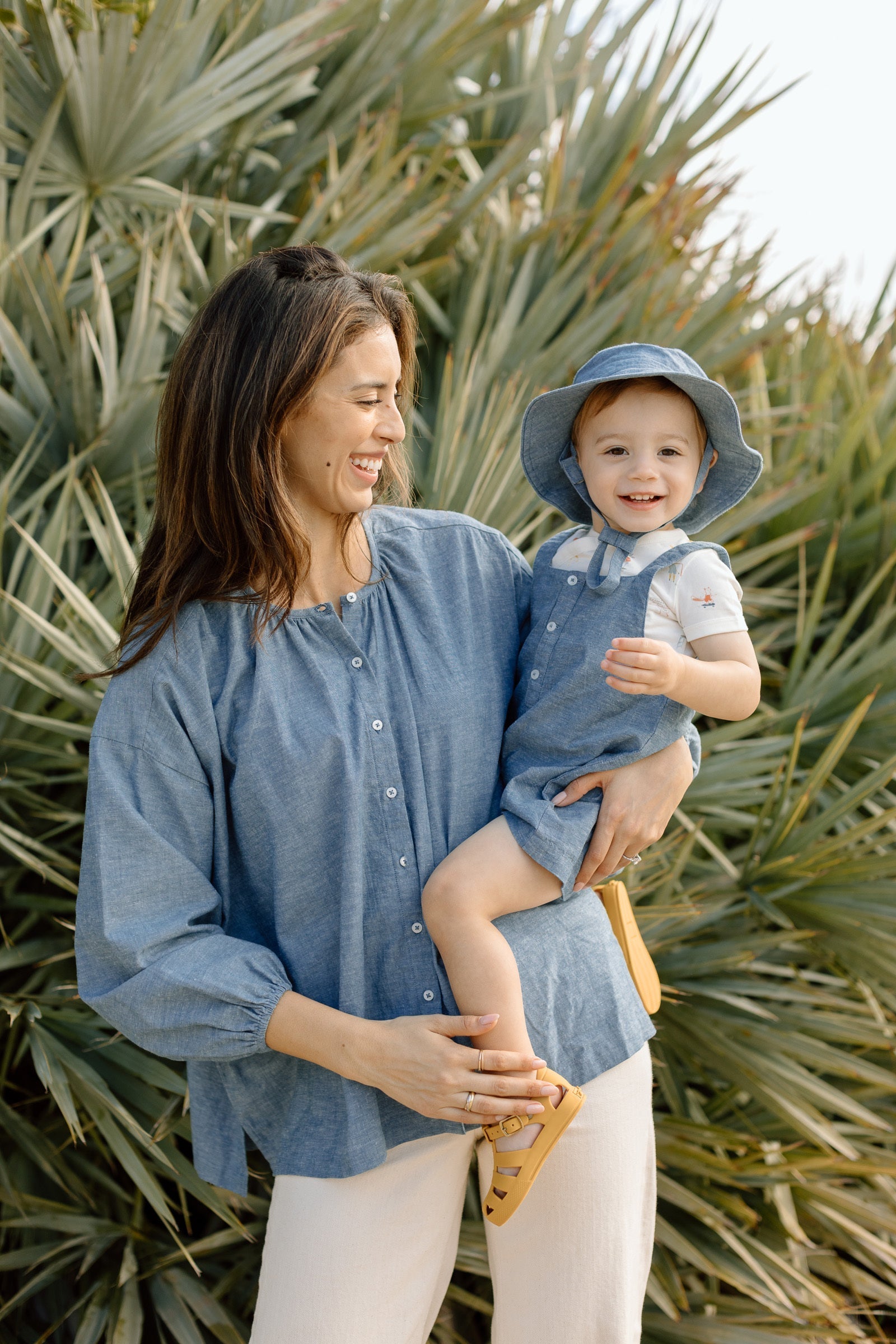 women's blouse chambray