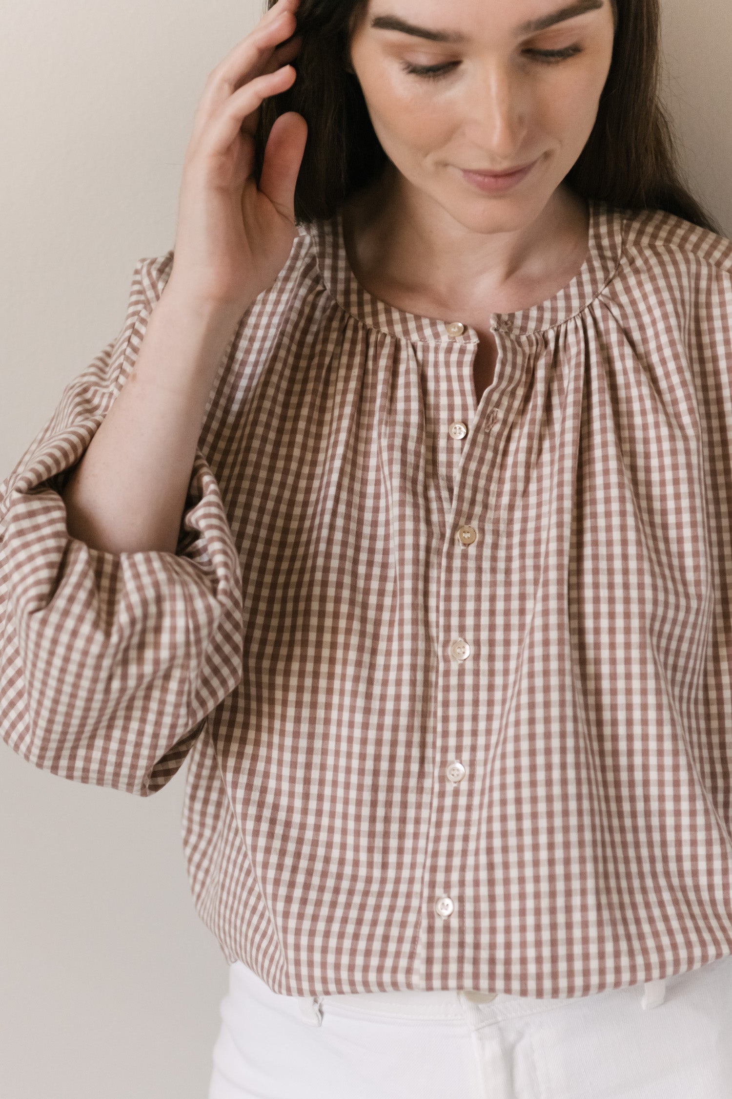 Gingham Women's Blouse - Thistle