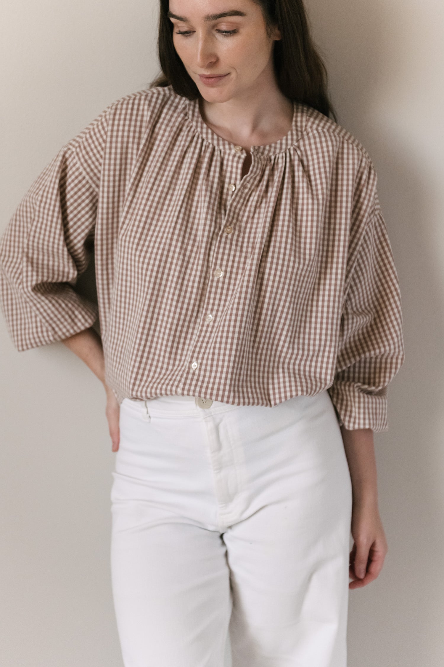 Gingham Women's Blouse - Thistle