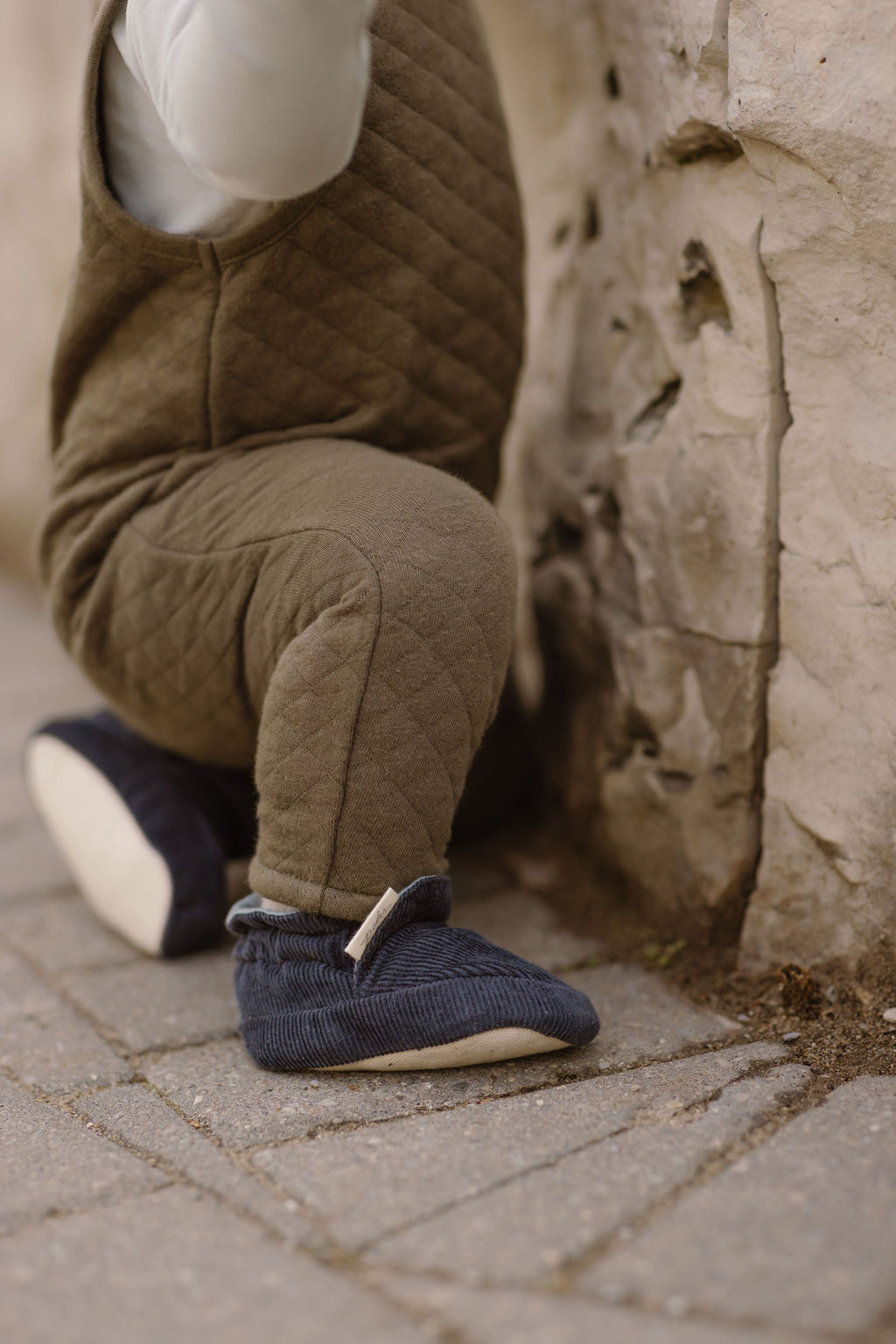 corduroy bootie ink blue