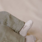 Crew Socks with grips 3-Pack - Natural