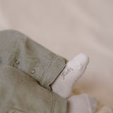 Crew Socks with grips 3-Pack - Natural