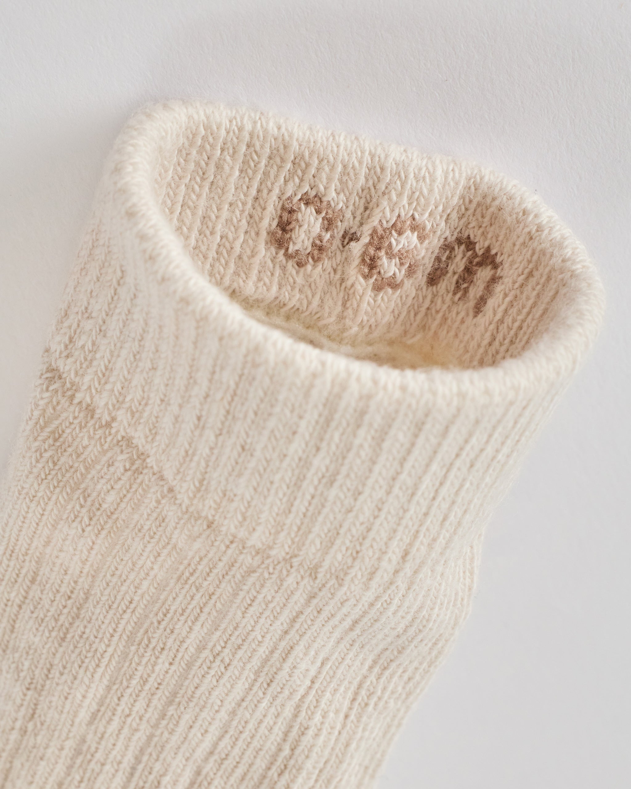 Crew Socks with grips 3-Pack - Natural
