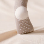 Crew Socks with grips 3-Pack - Light Mushroom