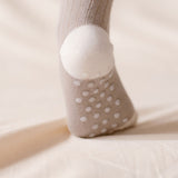 Crew Socks with grips 3-Pack - Light Mushroom