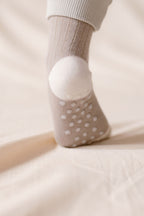 crew socks with grips 3 pack light mushroom