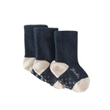 Crew Socks with grips 3-Pack - Ink
