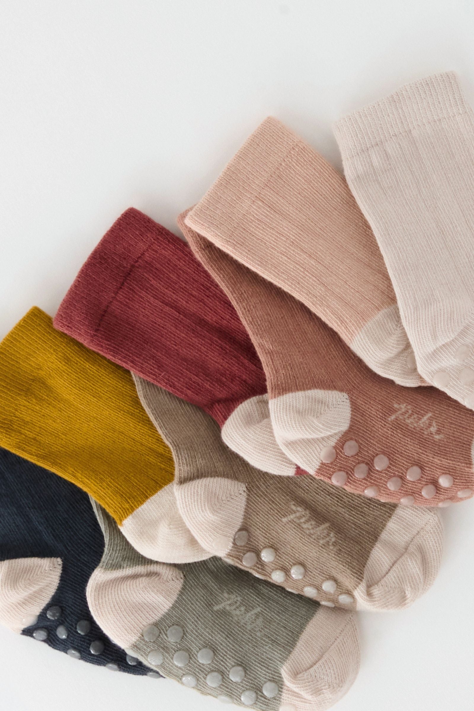 Crew Socks with grips 3-Pack - Mulberry