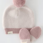 Wool Knit Mitten - Rose