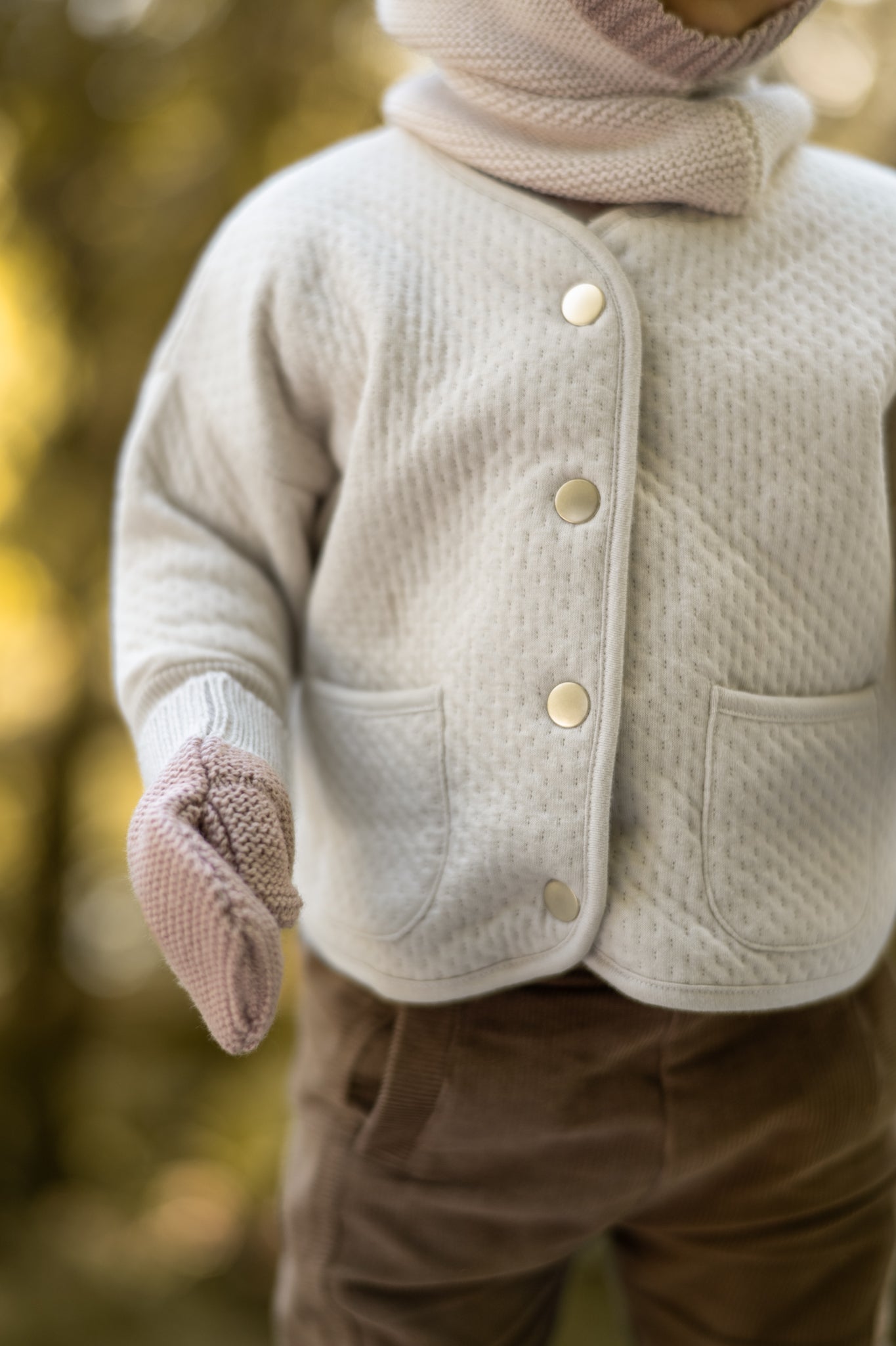 Toddler Wool Knit Mitten - Rose