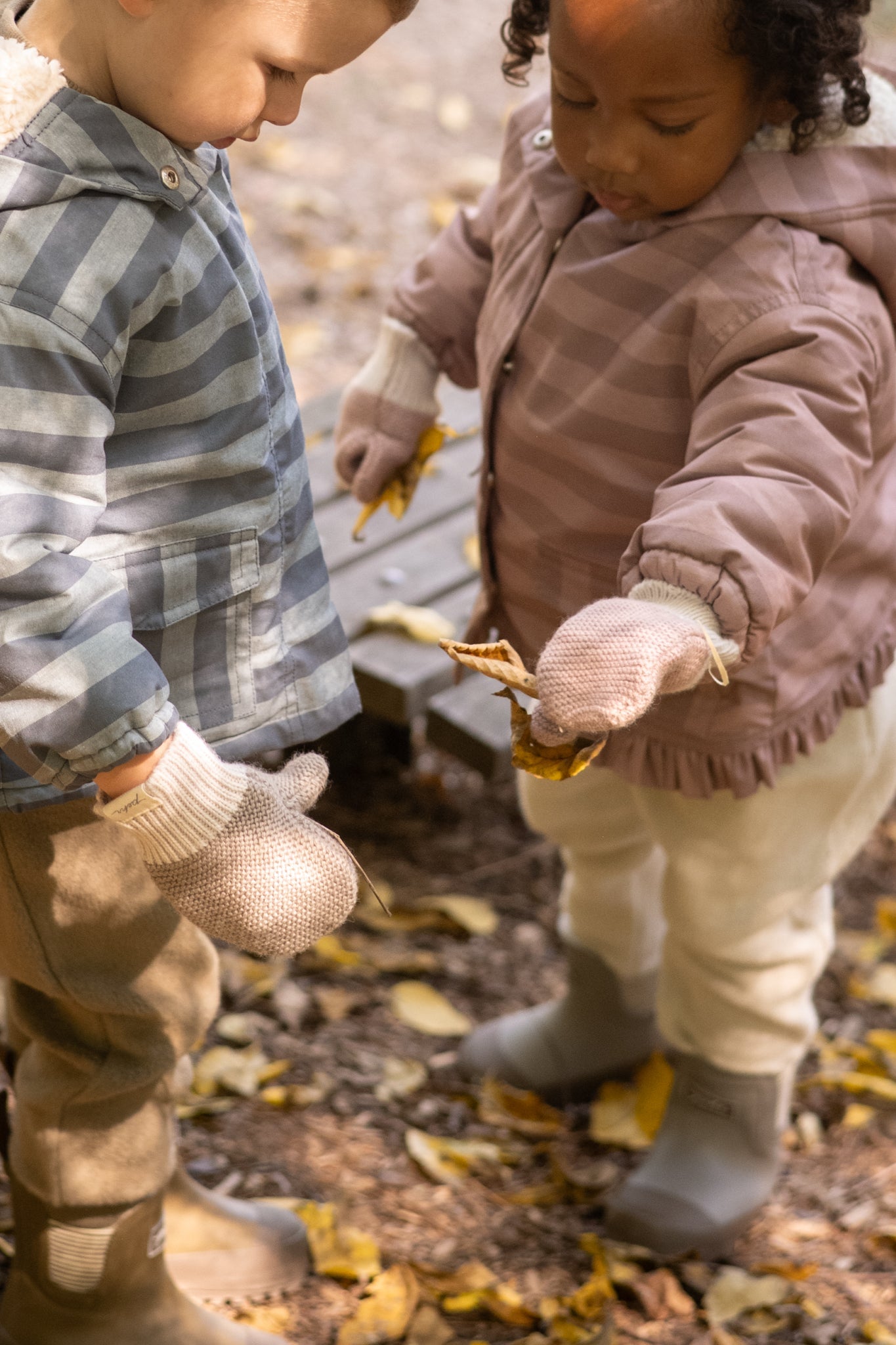 Toddler Wool Knit Mitten - Rose