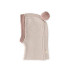 toddler wool knit balaclava natural rose in pinks pattern