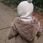 Toddler Wool Knit Balaclava - Natural - Rose