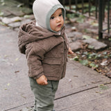 Toddler Wool Knit Balaclava - Natural - Rose