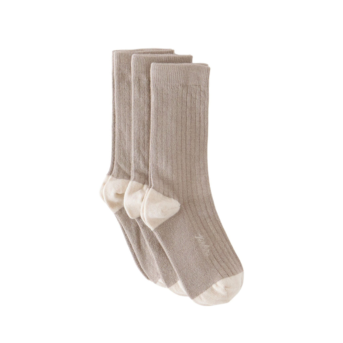kids crew socks 3 pack light mushroom in neutrals pattern
