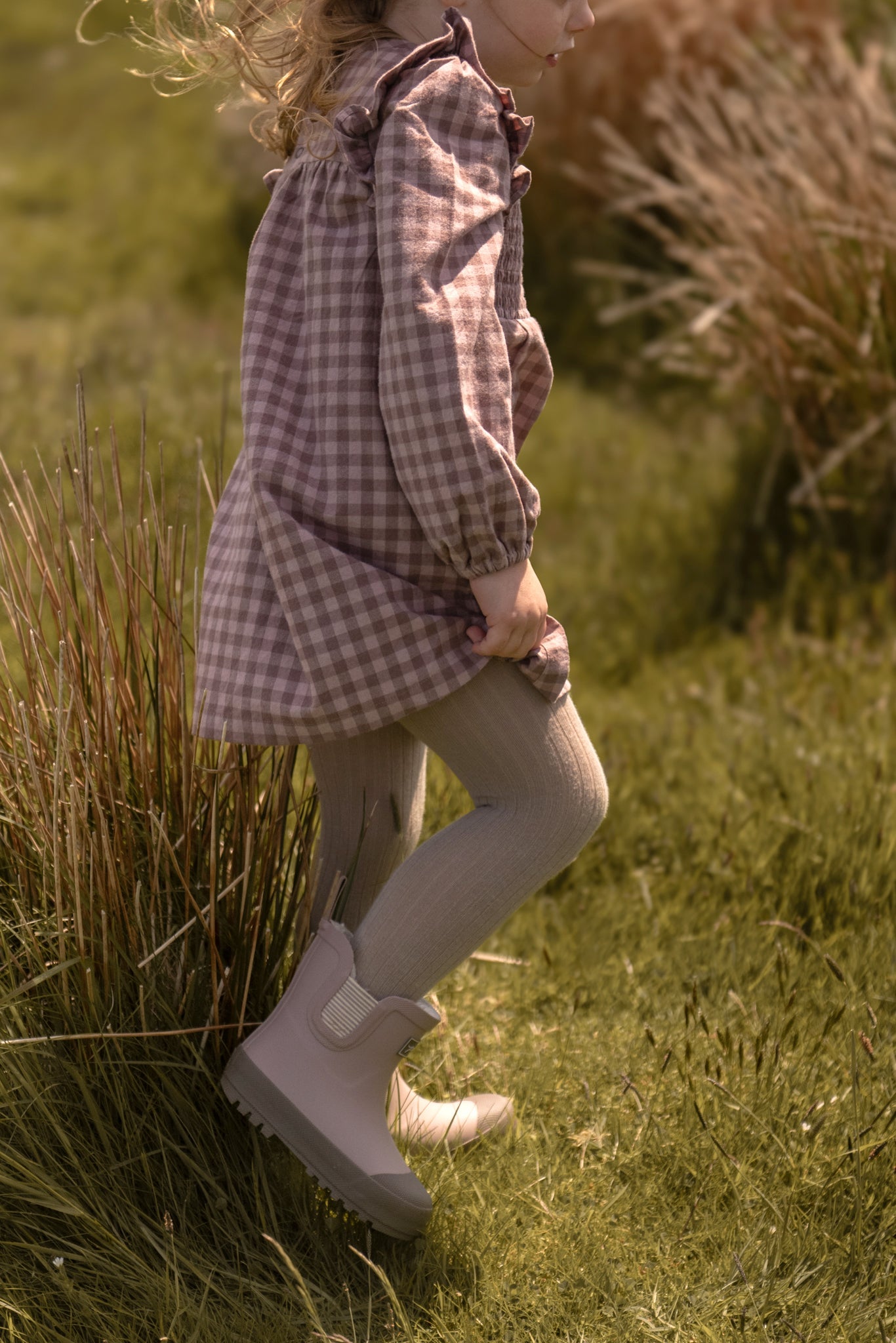 Ribbed Tights - Light Mushroom