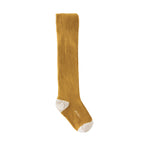 ribbed tights ochre in yellows pattern