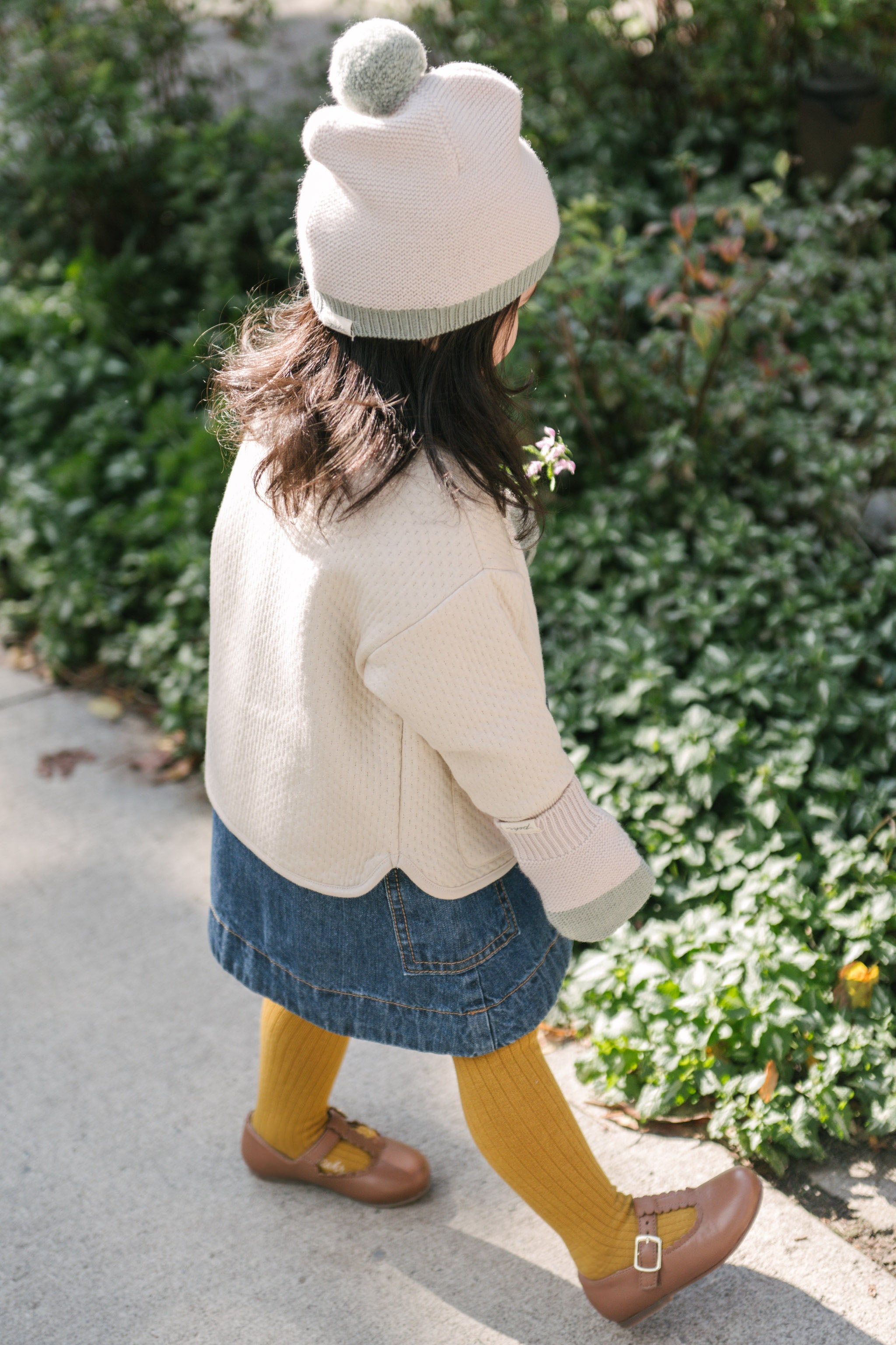 Ribbed Tights - Ochre