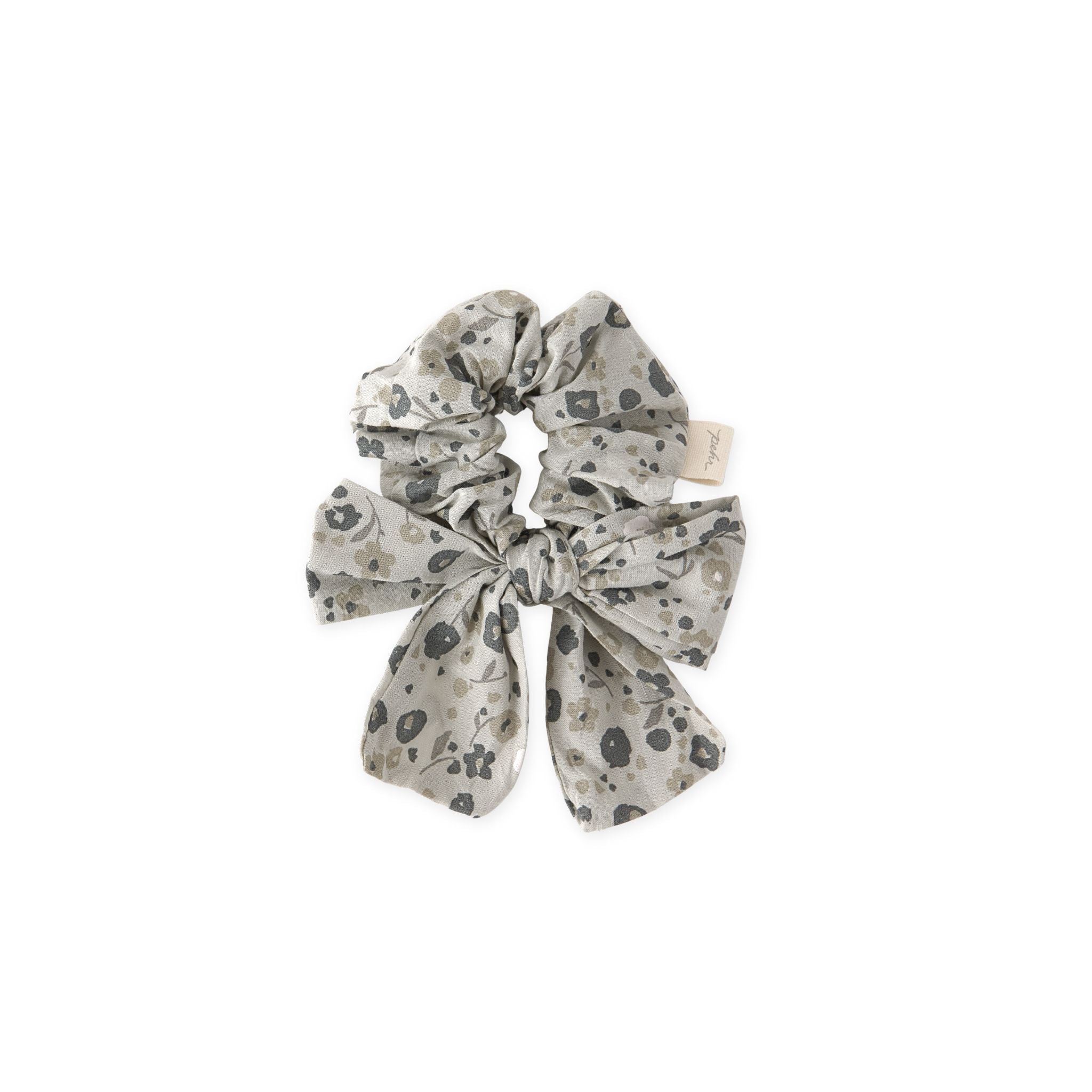 hair bow forget me not in greens pattern