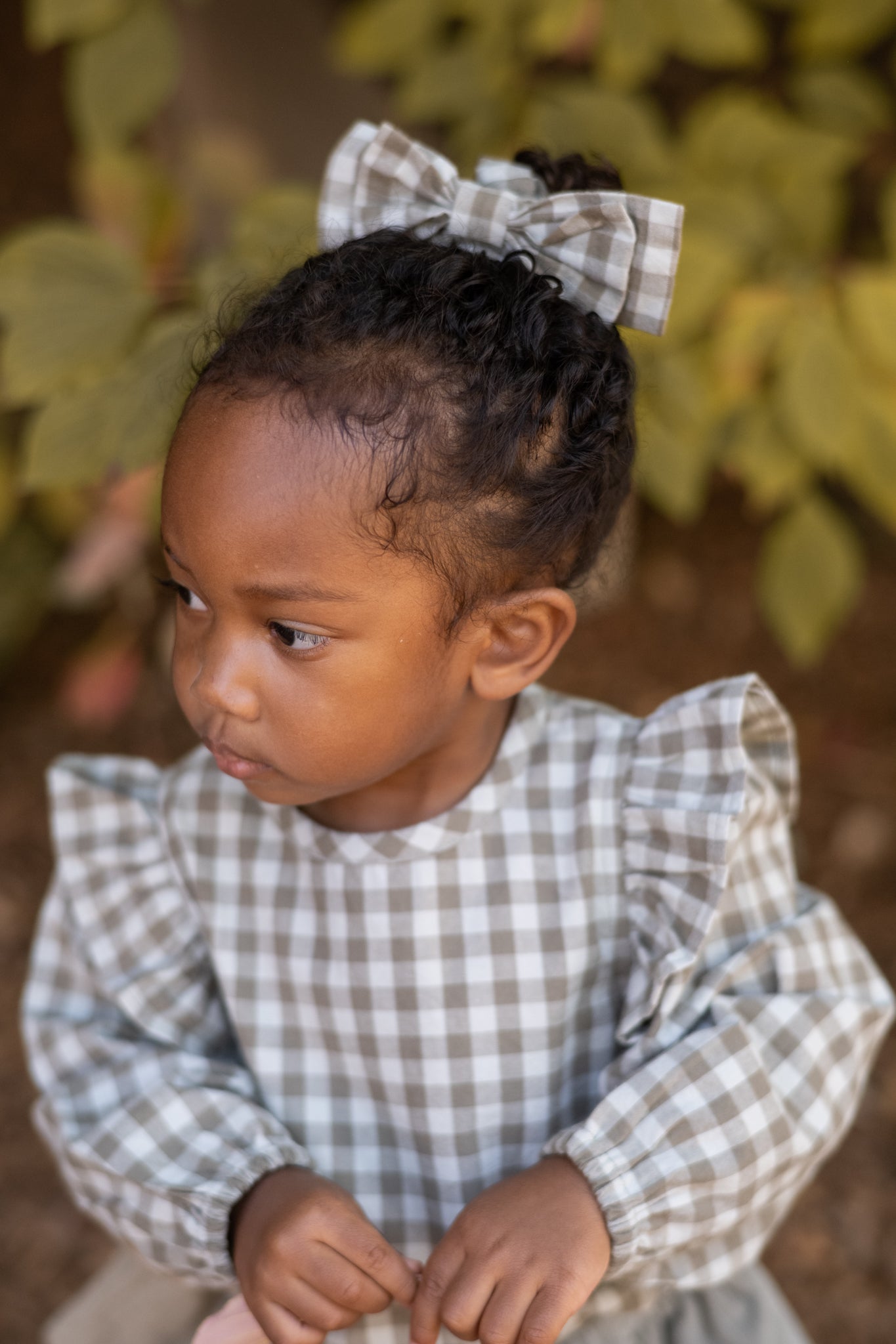 Hair Bow - Sage/Light Sage