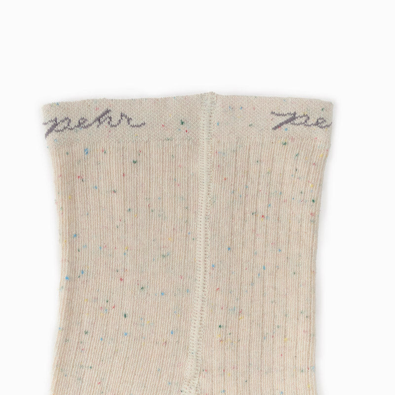 kids sprinkle ribbed tights vanilla