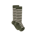 kids knee length socks 2 pack juniper combo in greens pattern