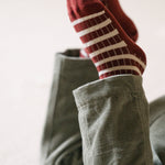 kids knee length socks 2 pack mulberry combo