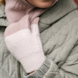 Toddler Wool Knit Mitten - Rose