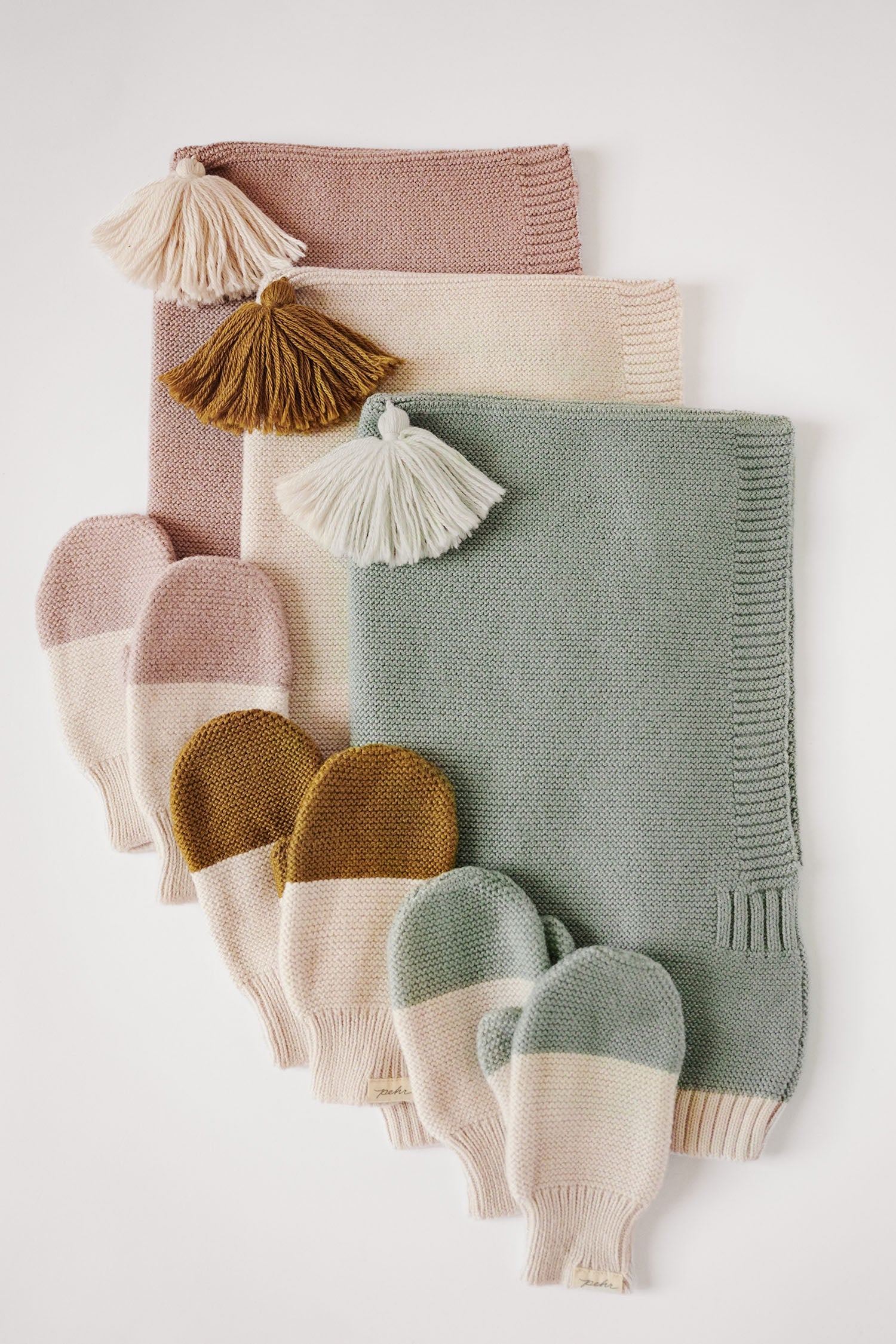 Toddler Wool Knit Mitten - Rose