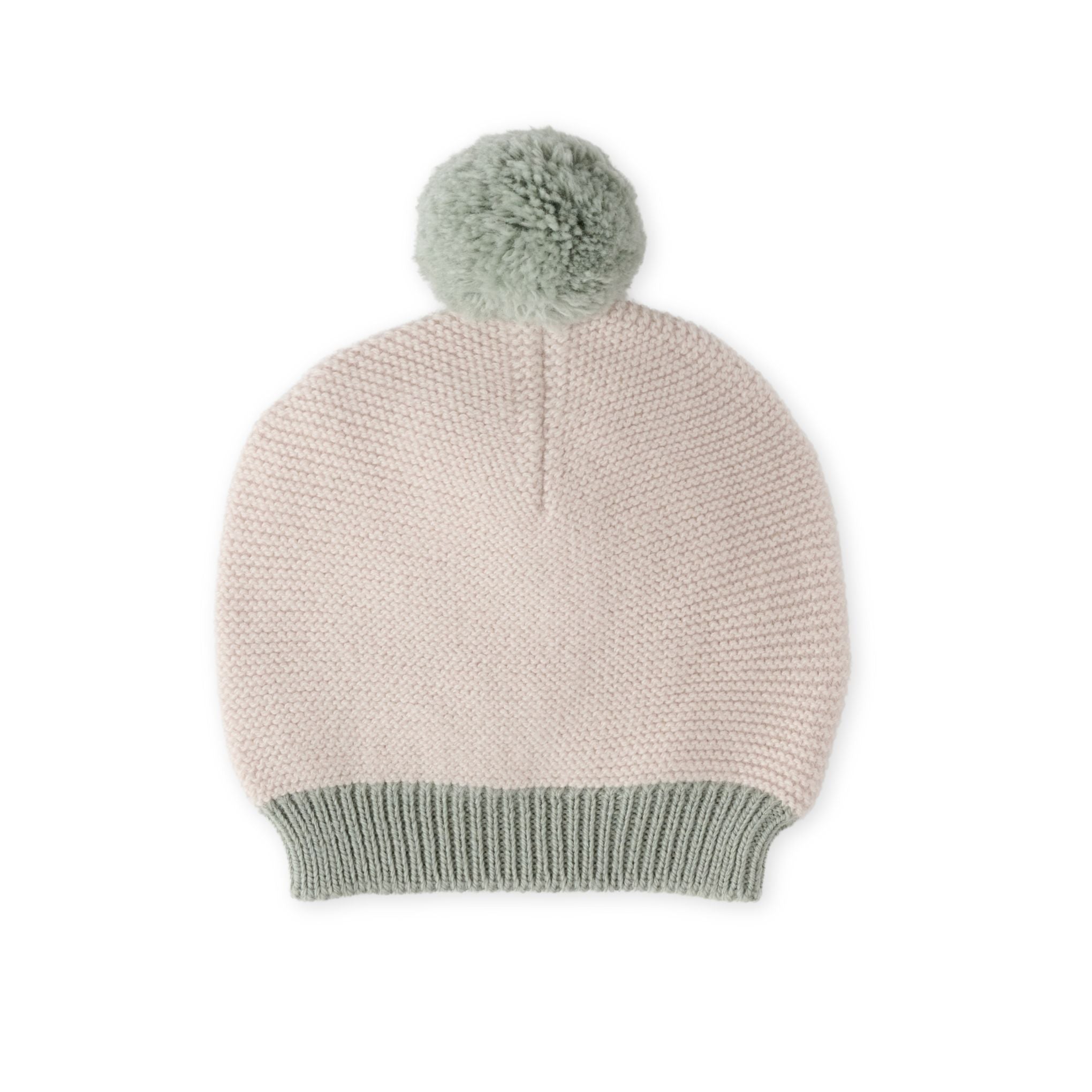 Toddler Wool Knit Hat - Natural - Sage