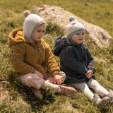 Toddler Wool Knit Hat - Natural - Sage