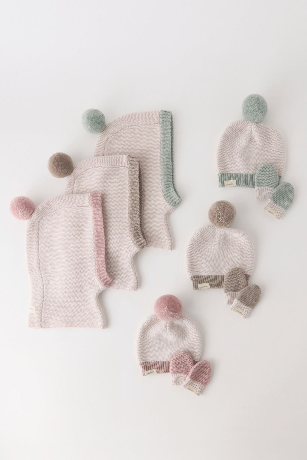 wool knit hat sage natural