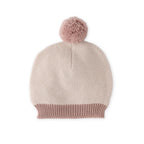 wool knit hat rose in natural pinks pattern