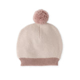 Toddler Wool Knit Hat - Natural - Rose