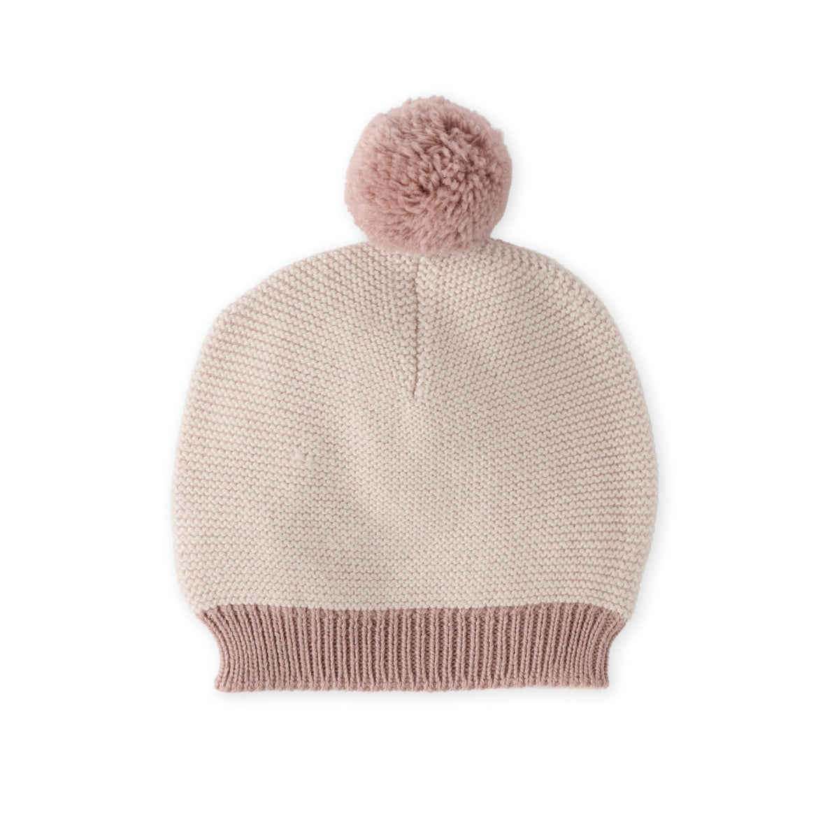 toddler wool knit hat rose in natural pinks pattern
