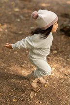 toddler wool knit hat rose natural